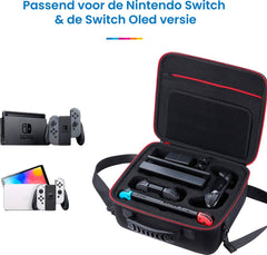 YONO Case geschikt voor Nintendo Switch / Switch OLED – Draagbare Opbergtas Koffer voor Console en Accessoires – Zwart XL