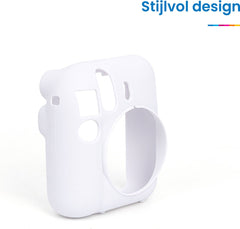 YONO Siliconen Hoesje geschikt voor Fujifilm Instax Mini 12 - Skin Case - Klei Wit