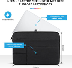 YONO Laptophoes 14 Inch – Laptop Sleeve – Waterafstotende Laptoptas Case – Zwart