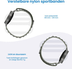 YONO Nylon Loop Bandje 20mm - Horlogebandje geschikt voor Samsung Galaxy Watch 7/6/5 / Pro / 4 / 3 / Active 2 - Polar Ignite / Unite – Huawei - Donkergroen