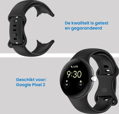 YONO Bandje geschikt voor Google Pixel 2 - Siliconen Armband - Zwart