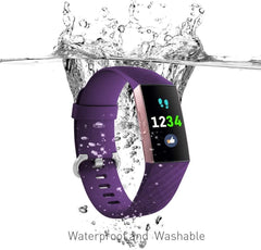 YONO Bandje geschikt voor Fitbit Charge 4/3 – Siliconen – Paars – Small
