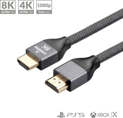 HDMI 2.1 kabel Ultra High Speed – geschikt voor PS5 en Xbox Series X ondersteuning 8K en 4K – Gold Plated – Nylon – 1.5 Meter