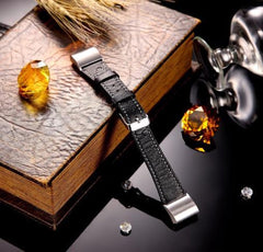 YONO Leer Bandje geschikt voor Fitbit Charge 4 / 3 - Zwart