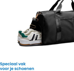 YONO Reistas Handbagage 40x20x25 - Weekendtas Ryanair – Sporttas - Schoudertas Dames en Heren – Zwart