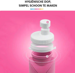 YONO Opvouwbare Waterfles - Siliconen Drinkfles voor Onderweg - Compact en BPA-vrij - 600 ML - Roze