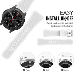 YONO Classic Bandje 22mm - Horlogebandje geschikt voor Samsung Galaxy Watch 46mm / 3 (45mm) / Gear s3 - Polar Vantage M2 / Grit X - Garmin Vivoactive 4 / Venu 2 - Huawei Watch GT 3 (pro) / 2 - Amazfit GTR - Wit