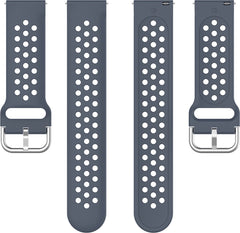 YONO Sport Air Bandje 20mm - Horlogebandje geschikt voor Samsung Galaxy Watch 7/6/5 / Pro / 4 / 3 / Active 2 - Garmin Approach / Forerunner / Venu 2 Plus / SQ / Vivomove - Polar Ignite / Unite – Huawei - Donkergrijs