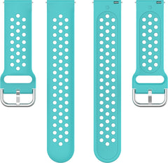 YONO Sport Air Bandje 20mm - Horlogebandje geschikt voor Samsung Galaxy Watch 7/6/5 / Pro / 4 / 3 / Active 2 - Garmin Approach / Forerunner / Venu 2 Plus / SQ / Vivomove - Polar Ignite / Unite – Huawei - Turquoise