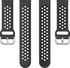 YONO Sport Air Smartwatch Bandje 20mm - Horlogebandje geschikt voor Samsung Galaxy Watch 7 / 6 / 5 / Pro / 4 / 3 / Active 2 - Polar Ignite / Unite – Huawei - Zwart