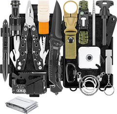 YONO Survival Kit Outdoor - Armband - Zakmes - Zaklamp - Vuurstarter - Kompas - Nooddeken en meer - XL Set