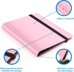 YONO Fotoalbum 160 voor Instant Camera Fotopapier - Fotoboek Geschikt voor Fujifilm Instax Mini 12 / 11 / 9 / 8 / 7s / 25 / 90 / Link / SP-2 / Liplay - Film Polaroid - Kodak - Square en Meer - Roze