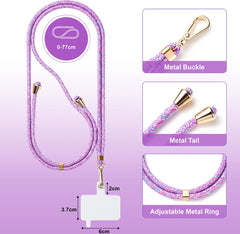 YONO Telefoonkoord Universeel - Nylon Telefoon Ketting Verstelbaar - Irispaars