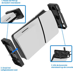 YONO Smart Standaard geschikt voor Playstation 5 Slim - PS5 Horizontale en Verticale Houder in 1 - Stand Liggend - Zwart