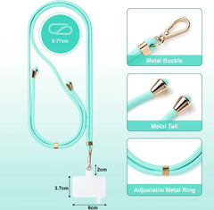 YONO Telefoonkoord Universeel - Nylon Telefoon Ketting Verstelbaar - Turquoise