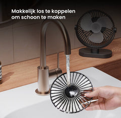 YONO Tafelventilator - USB Ventilator voor Tafel of Bureau - Kantelbaar - 3 Snelheden - Zwart