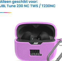 YONO Soft Case geschikt voor JBL Tune 230 NC TWS / T230NC - Hoesje met Clip - Paars