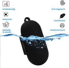 YONO Soft Case geschikt voor Sony WF-C700N - Hoesje met Clip - Zwart