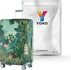 YONO Kofferhoes Elastisch - Wasbare Koffer Beschermhoes - M - Tropical Green