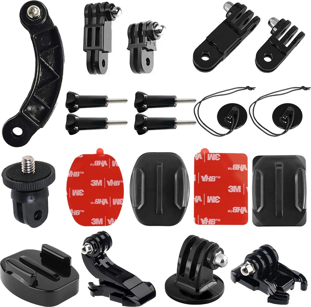 YONO Mounts Set geschikt voor GoPro - Grab Bag Accessoires en Adapters - 20in1