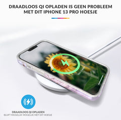 YONO Hoesje geschikt voor iPhone 13 Pro - Shock Proof Case - Marmer Lichtpaars