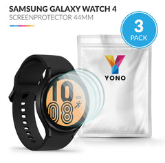 YONO Screen Protector geschikt voor Samsung Galaxy Watch 4 44mm - Volledige Scherm Bescherming - 3-Pack