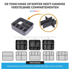 YONO Beautycase Luipaard - Make Up Koffer Dames – Makeup Organizer – Tas voor Cosmetica – Reis Toilettas – Leopard