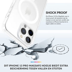 YONO Hoesje geschikt voor iPhone 13 met Draadloos Opladen Functie - Shock Proof Magnetische Case - Transparant