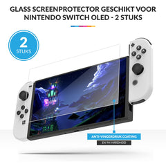 YONO Screen Protector Glas geschikt voor Nintendo Switch OLED - 2 Stuks