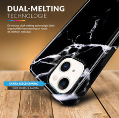 YONO Hoesje geschikt voor iPhone 13 - Shock Proof Case - Marmer Zwart