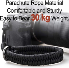 YONO Nylon Camera Polsband Universeel – Wrist Strap – Handvat Grip – Hand Riem geschikt voor Canon / Nikon / Sony – Zwart