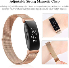 YONO Bandje geschikt voor Fitbit Inspire/HR/2 - Milanees - Rose Gold - Small