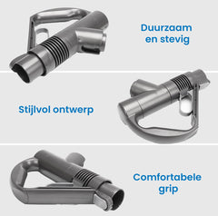 YONO Pistoolgreep geschikt voor Dyson Stofzuiger DC19 / DC23 / DC26 / DC29 / DC32 / DC36 / DC37 - Handgreep Accessoires - Handvat - Grijs