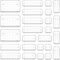 YONO Lade Organizer Bakjes - Opbergsysteem Verdeler Multifunctioneel - Keuken - Make Up Lades - Badkamer - Bureau - Gereedschap - Transparant - 25 stuks