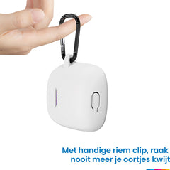 YONO Soft Case geschikt voor JBL Tune Flex - Siliconen Hoesje met Clip - Wit