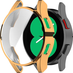 YONO Full Cover Bumper geschikt voor Samsung Galaxy Watch 4 40mm - Siliconen Case Screenprotector Hoesje - Rose Gold