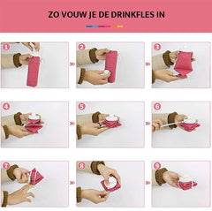 YONO Opvouwbare Waterfles - Siliconen Drinkfles voor Onderweg - Compact en BPA-vrij - 600 ML - Roze
