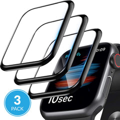 Screen protector geschikt voor Apple Watch Series 7 / 8 - 41mm - Curved Edges - Volledige Scherm Bescherming - 3-Pack