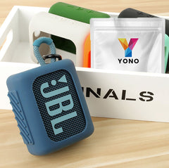 YONO Siliconen Case geschikt voor JBL Go 3 - Hoesje - Beschermhoes - Skin - Donkerblauw