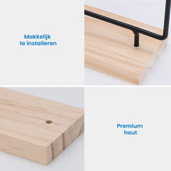 YONO Oorbellenrekje - Sieradenrekje voor Oorbellen Opbergen - Houder Display Rekje - 100 gaatjes - Hout en RVS - Zwart