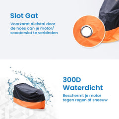 YONO Motorhoes Waterdicht Buiten - Universeel Motor en Scooter Hoes - 265 x 105 x 125 cm - XXL