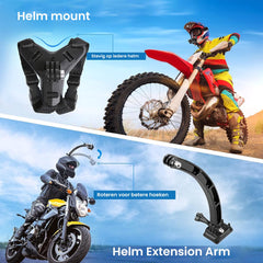 YONO Action Cam Accessoires Set XL - Geschikt voor GoPro Hero 8/9/10/11/12 - DJI Osmo Action 3/4 - Chest Mount / Stick / Case / Statief en meer - 70in1