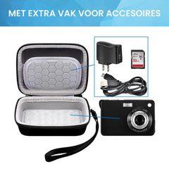 YONO Hard Case voor Digitale Camera - Bescherm en Opberg Hoes Compact Camera - Zwart