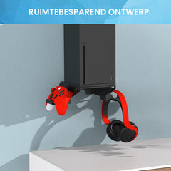 YONO Muurbeugel geschikt voor Xbox Series X - Wall Mount Beugel Console met Controller Houder voor Xbox - Zwart