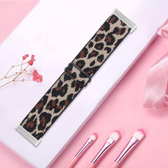 YONO Bandje geschikt voor Fitbit Versa 3 / Sense – Nylon Stretch – Leopard