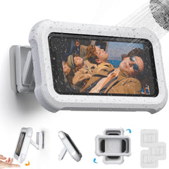 YONO Waterdichte Telefoonhouder Badkamer - Geschikt voor Douche en Bad - Waterproof Smartphone Houder - 360 Graden Roteerbaar - Wit