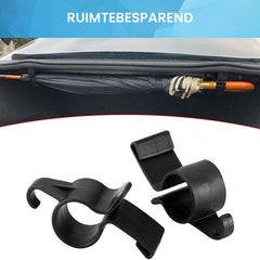 YONO Paraplu Haken voor Auto Kofferbak - Organizer Accessoires Haak Houder - Zwart