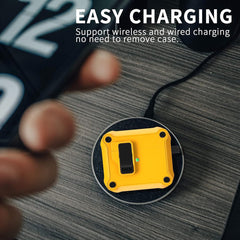 YONO Hoesje geschikt voor Apple Airpods 3 - Hard Case met Lock - Geel