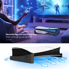YONO Horizontale Standaard geschikt voor Playstation 5 SLIM - PS5 Stand Liggend - Houder - Zwart