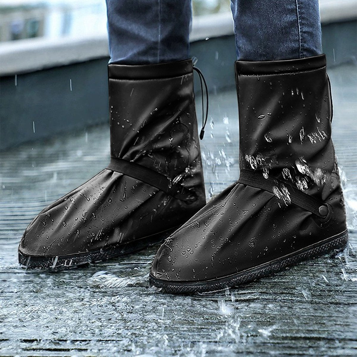 YONO Overschoenen Waterdicht - Schoenovertrekken Herbruikbaar en Reflecterend - Schoen Regen Hoes - Maat 39-40